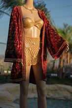 Load image into Gallery viewer, Ruby Excellence Velvet Kimono
