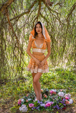 Load image into Gallery viewer, Diamond peaches mini skirt set
