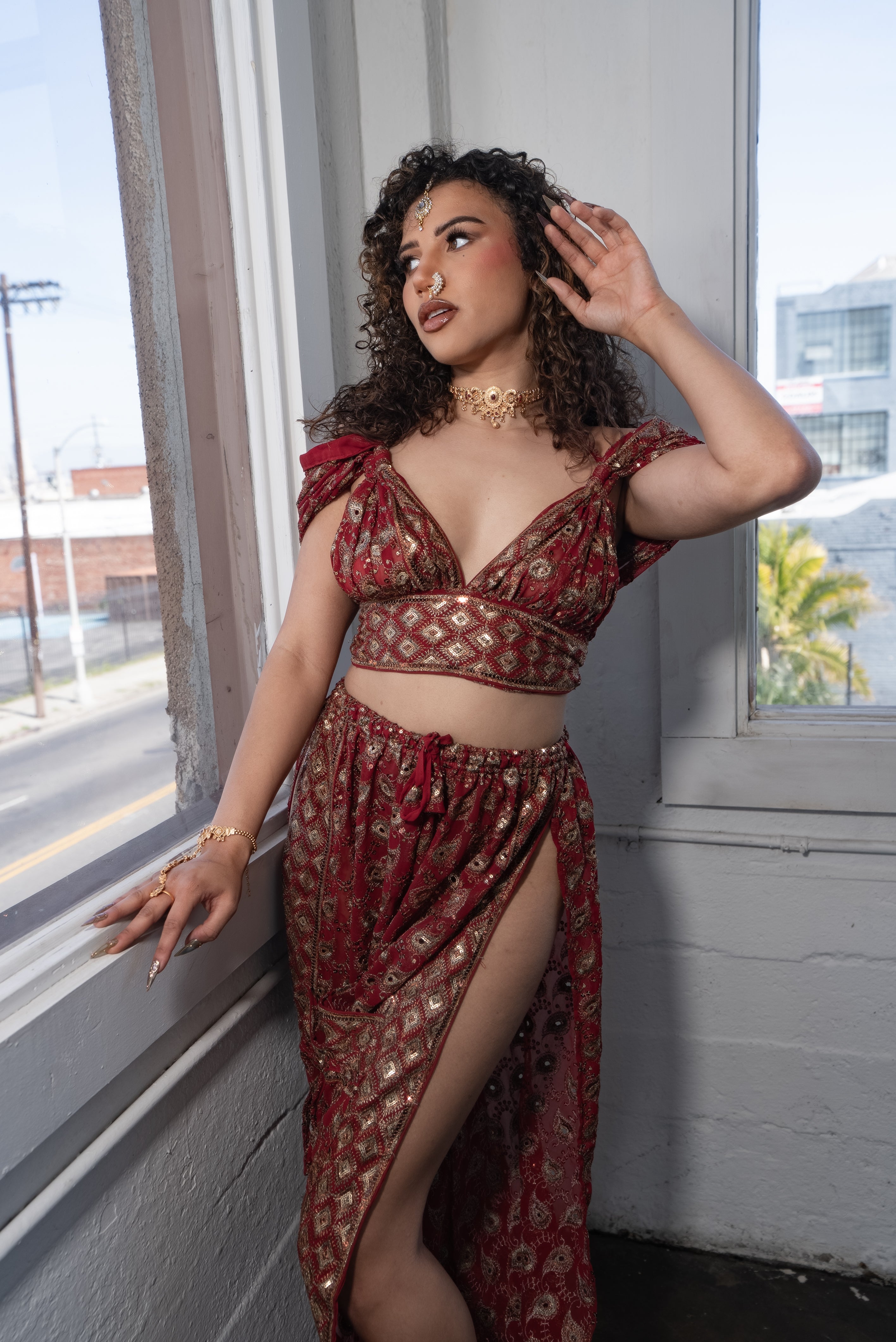 Golden rubies Jasmine set