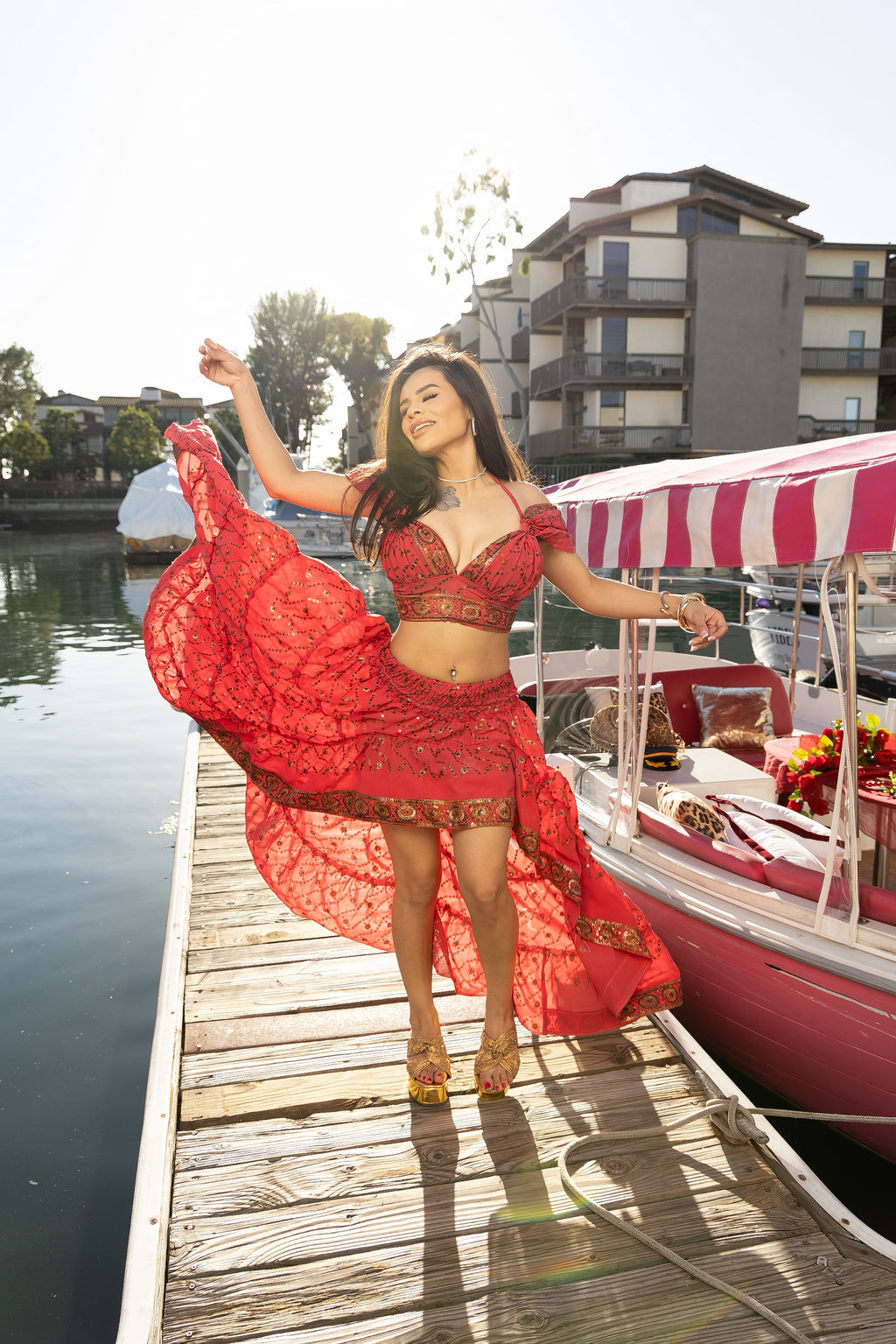 Champagne Rose Bollywood Set