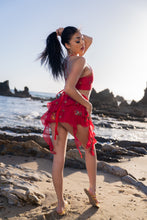 Load image into Gallery viewer, Fire Lotus Ruffle Mini Skirt Set
