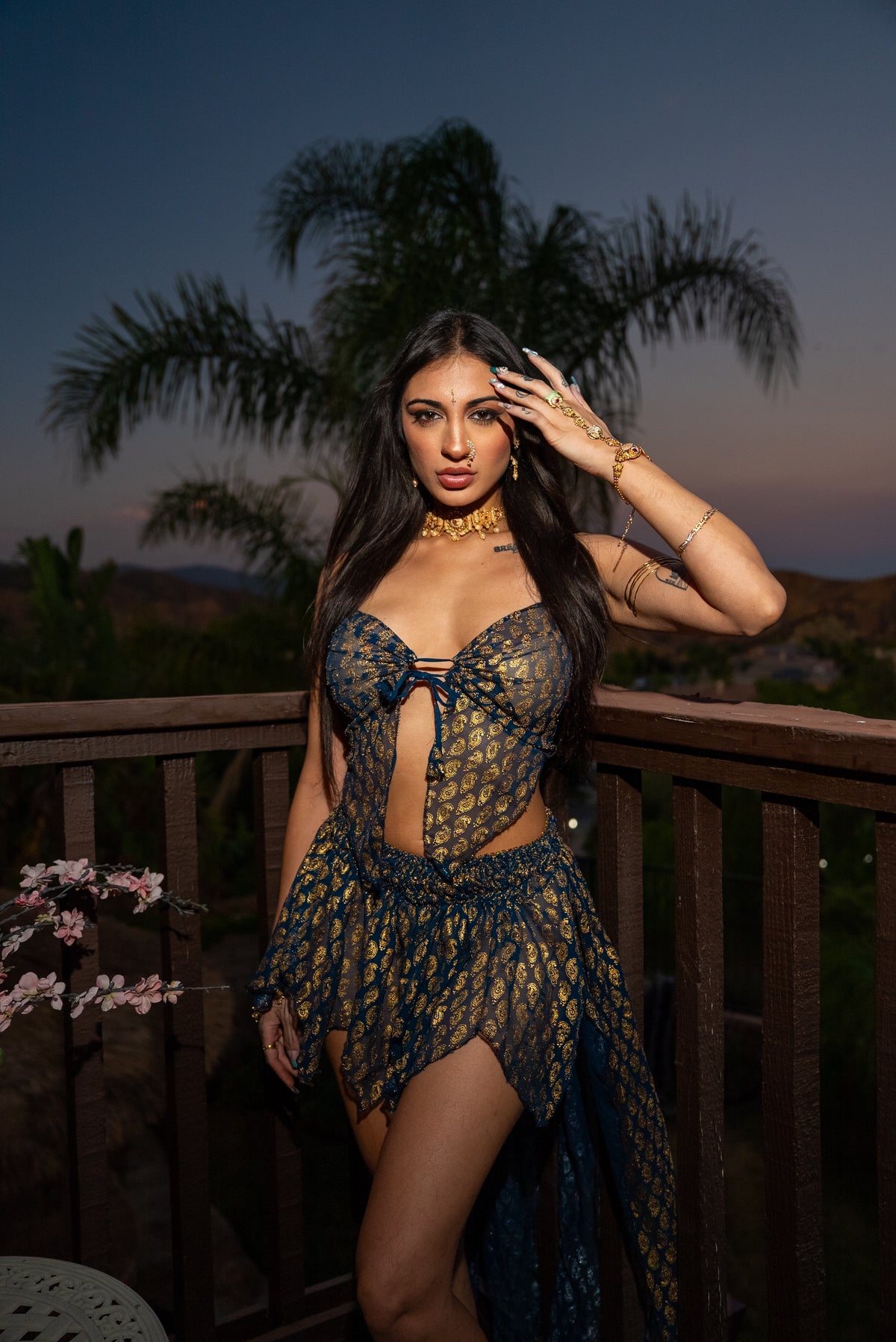 Golden moonlight butterfly set
