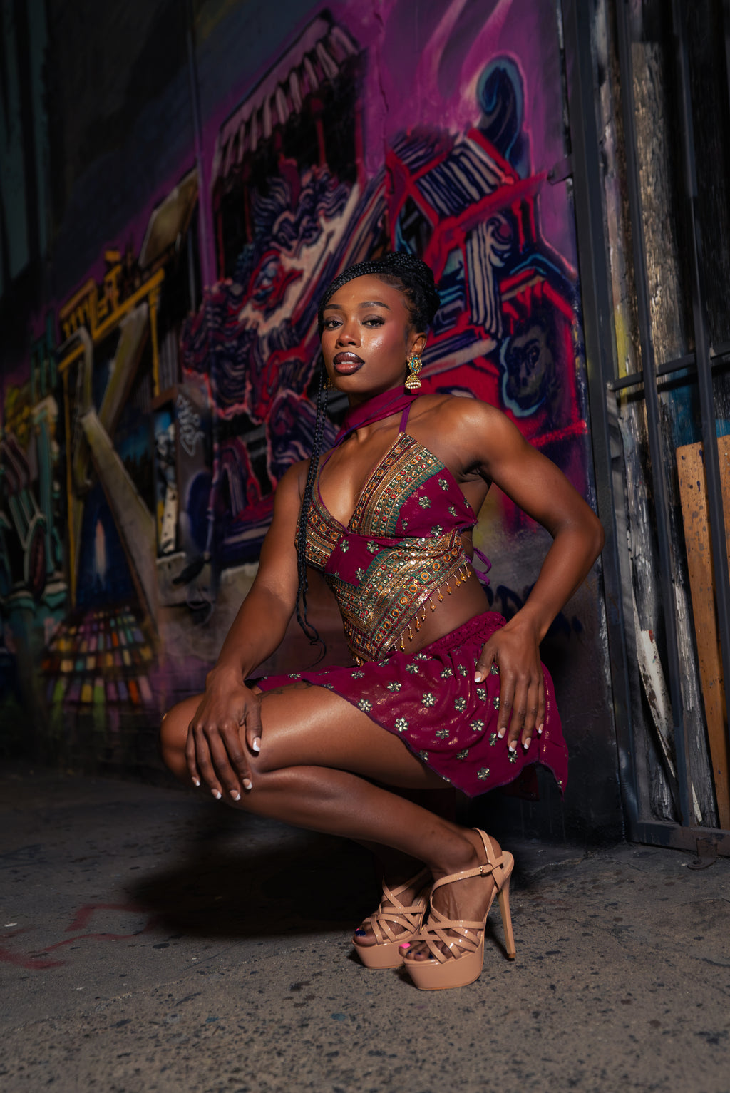 Divinity Rose Lotus Mini Skirt Set