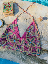 Load image into Gallery viewer, Pink Clovers Halter top
