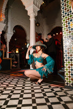 Load image into Gallery viewer, Turquoise Alchemy Lotus Mini Skirt Set
