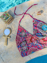 Load image into Gallery viewer, Cosmic Wildflower Halter top
