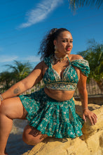 Load image into Gallery viewer, Teal Mermaid Micro Mini skirt set
