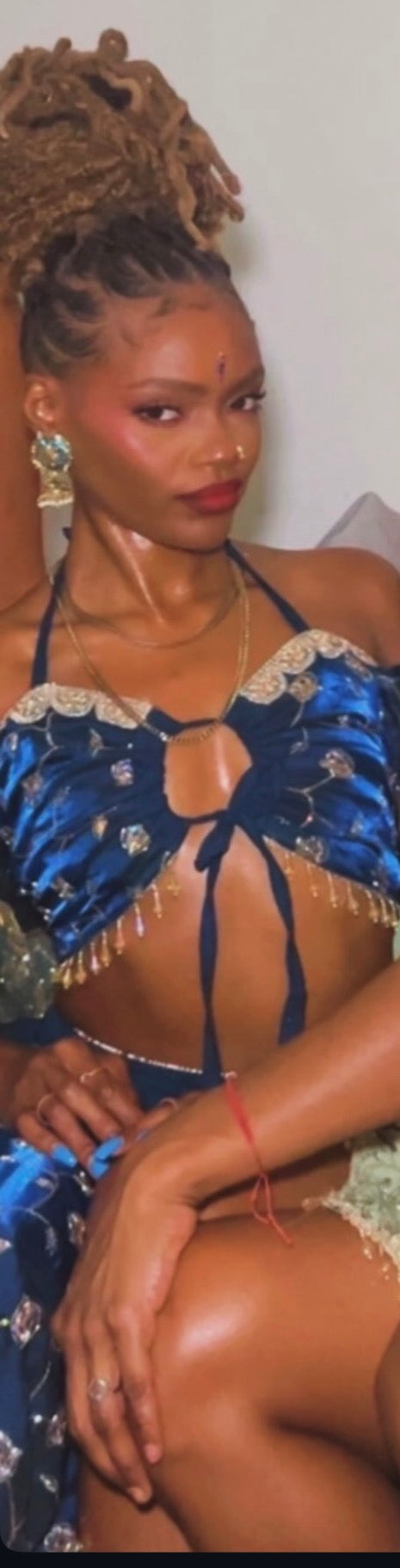 Sapphire Goddess Pants Set