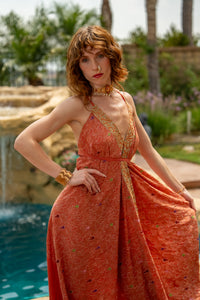 Golden Peach Magic Dress