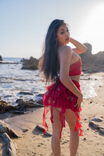 Load image into Gallery viewer, Fire Lotus Ruffle Mini Skirt Set
