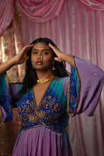 Load image into Gallery viewer, Lavender Dreams Anarkali Kimono Dress

