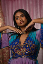Load image into Gallery viewer, Lavender Dreams Anarkali Kimono Dress

