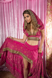 Pink Lotus Bollywood Set