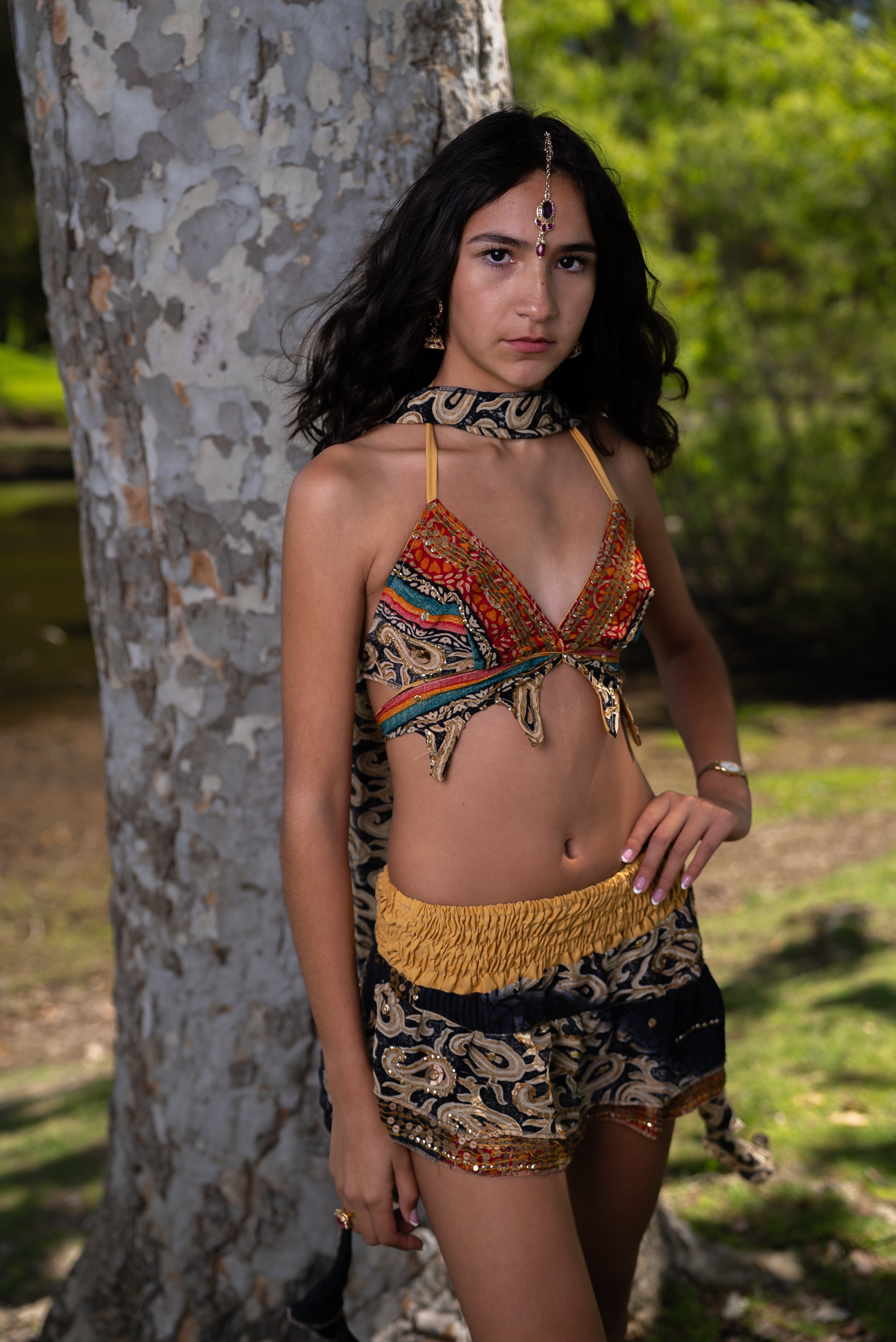 Bohemian rainbow Shakti set