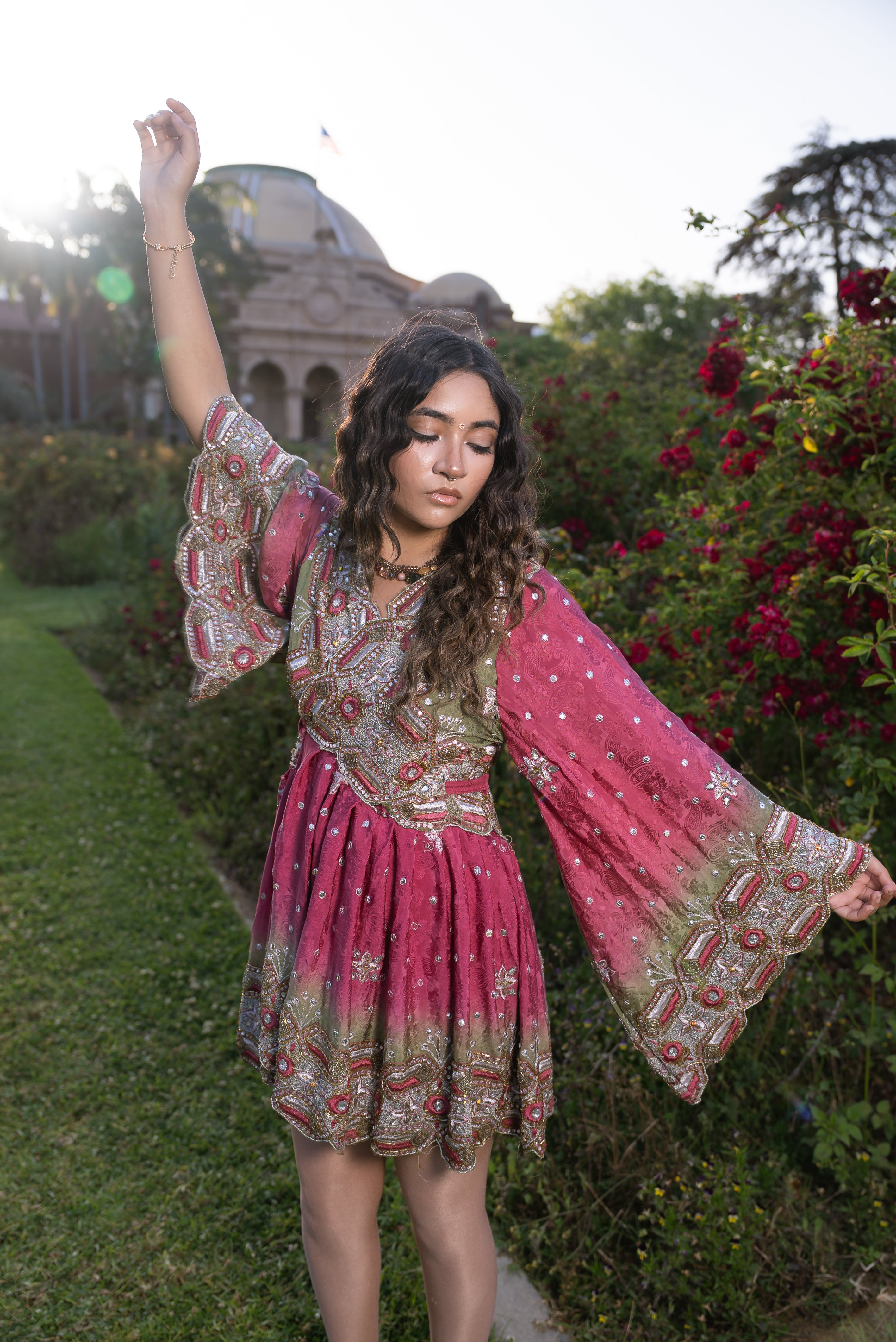 Rose Kulfi Babydoll Dress