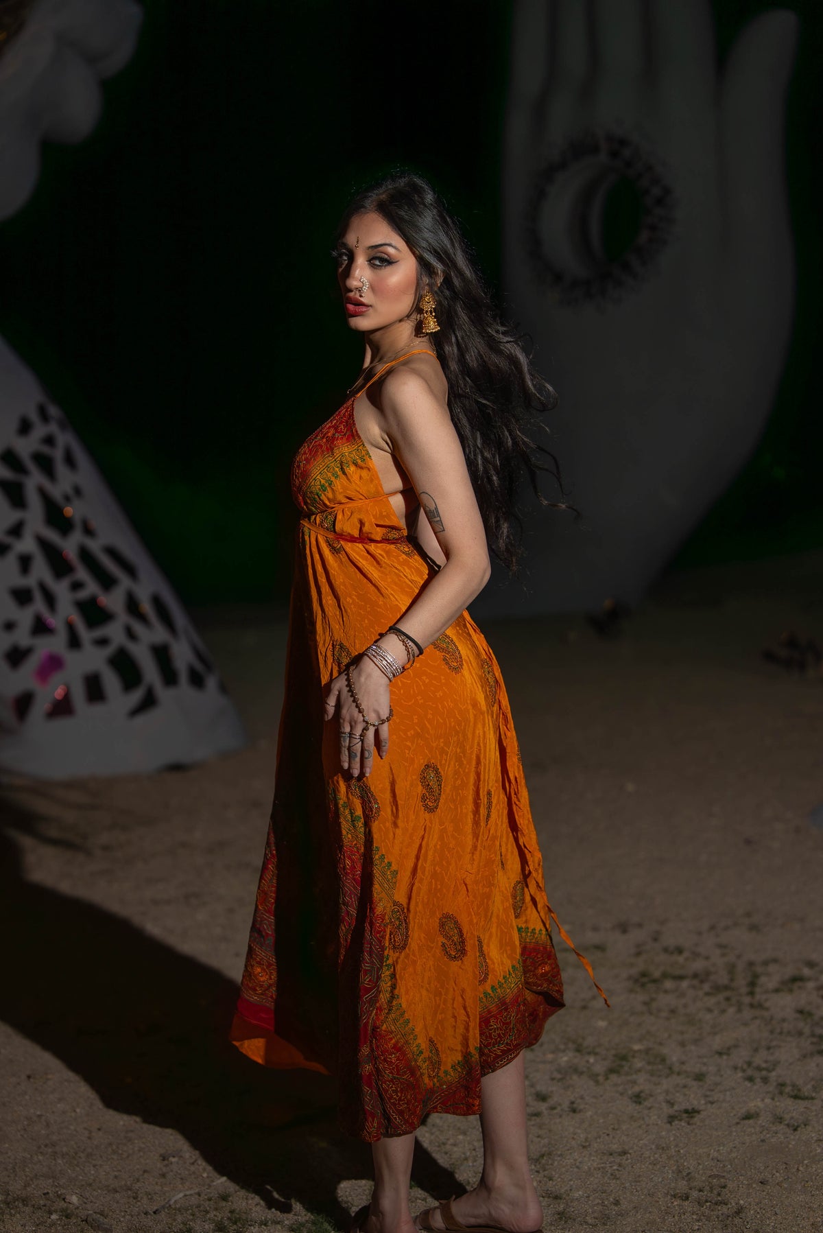 Bohemian Tie Dye Fire Magic Dress