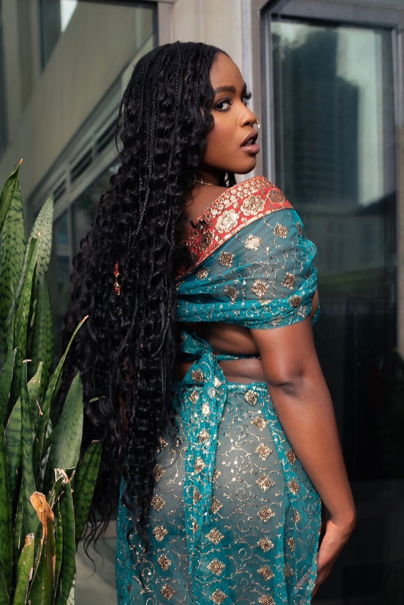 Turquoise lotus Jasmine set