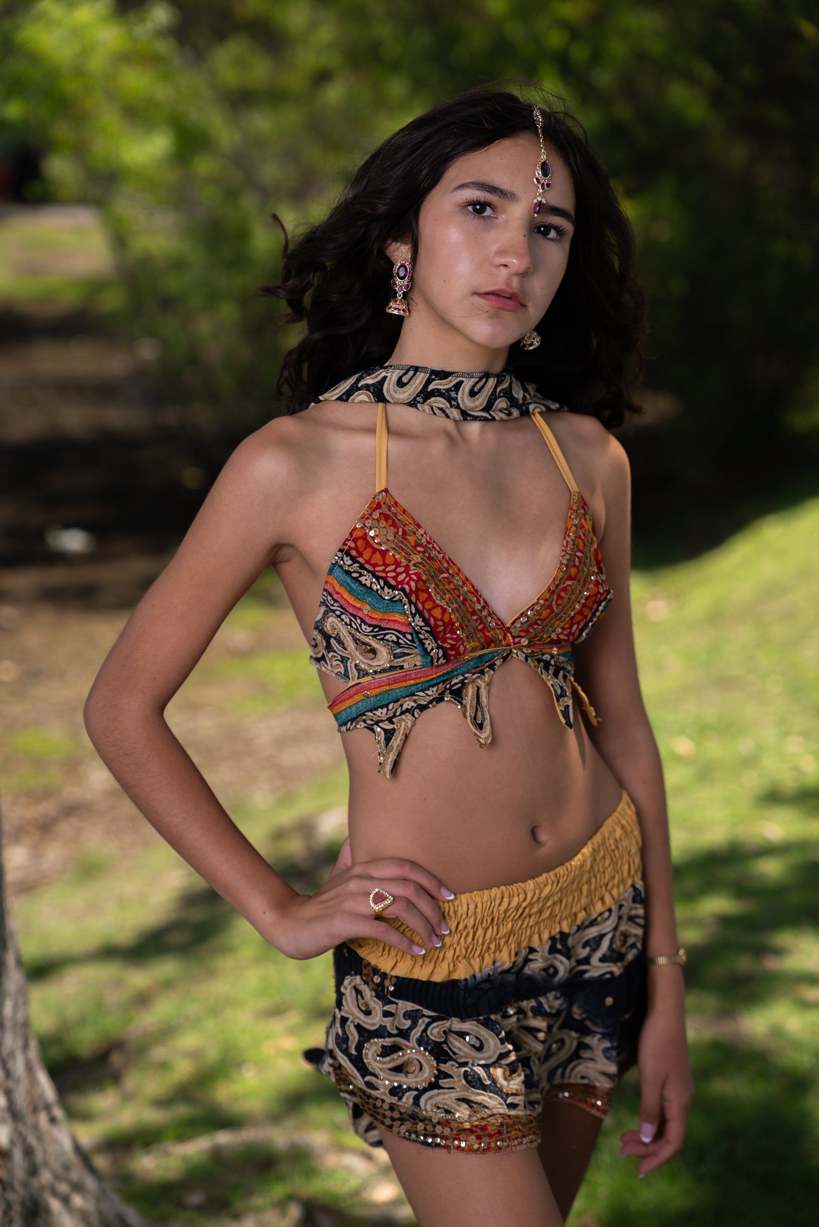 Bohemian rainbow Shakti set