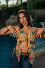 Load image into Gallery viewer, Gold garden pixie wing Top
