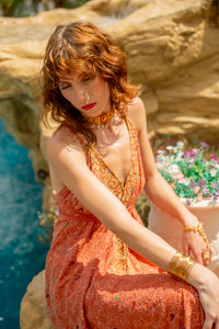 Golden Peach Magic Dress