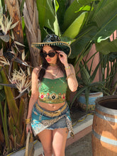 Load image into Gallery viewer, green goddess saree top
