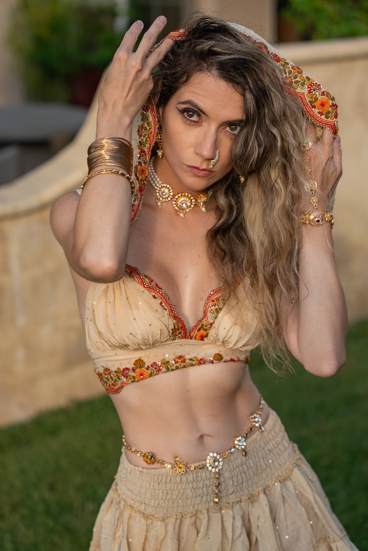 Sahara Rose Micro Mini Gehr Skirt Set