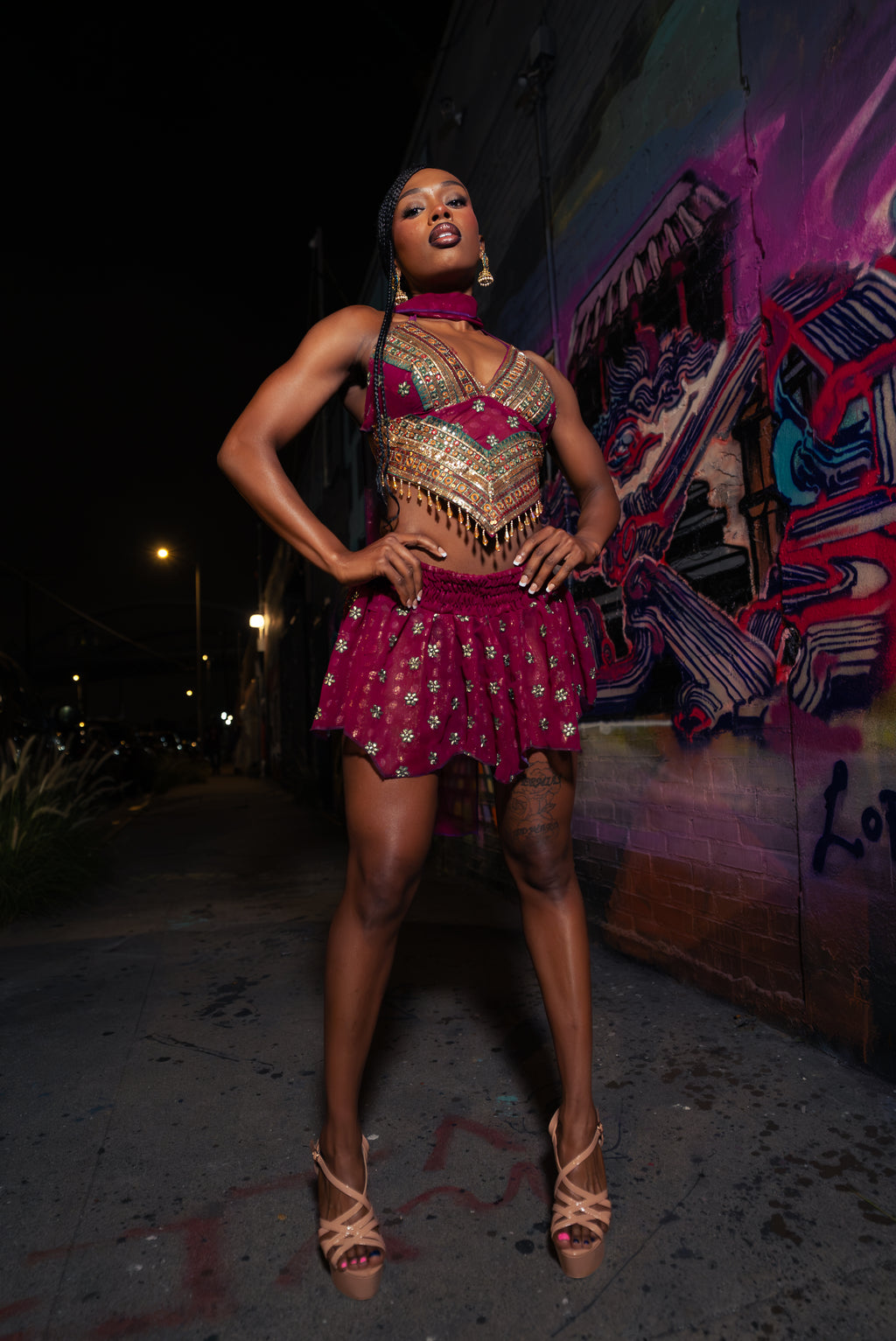 Divinity Rose Lotus Mini Skirt Set