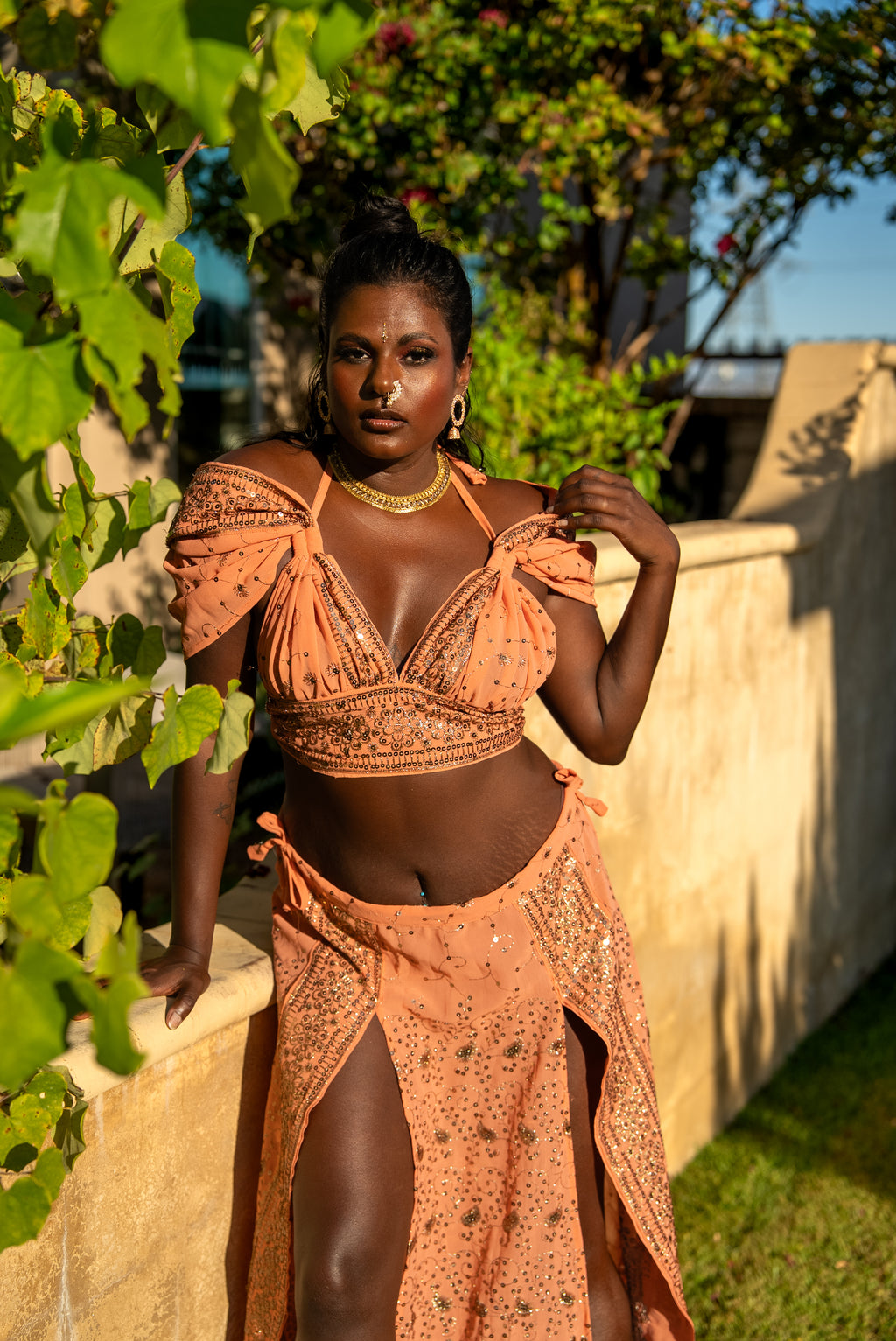 Peach Diamonds Katana Set
