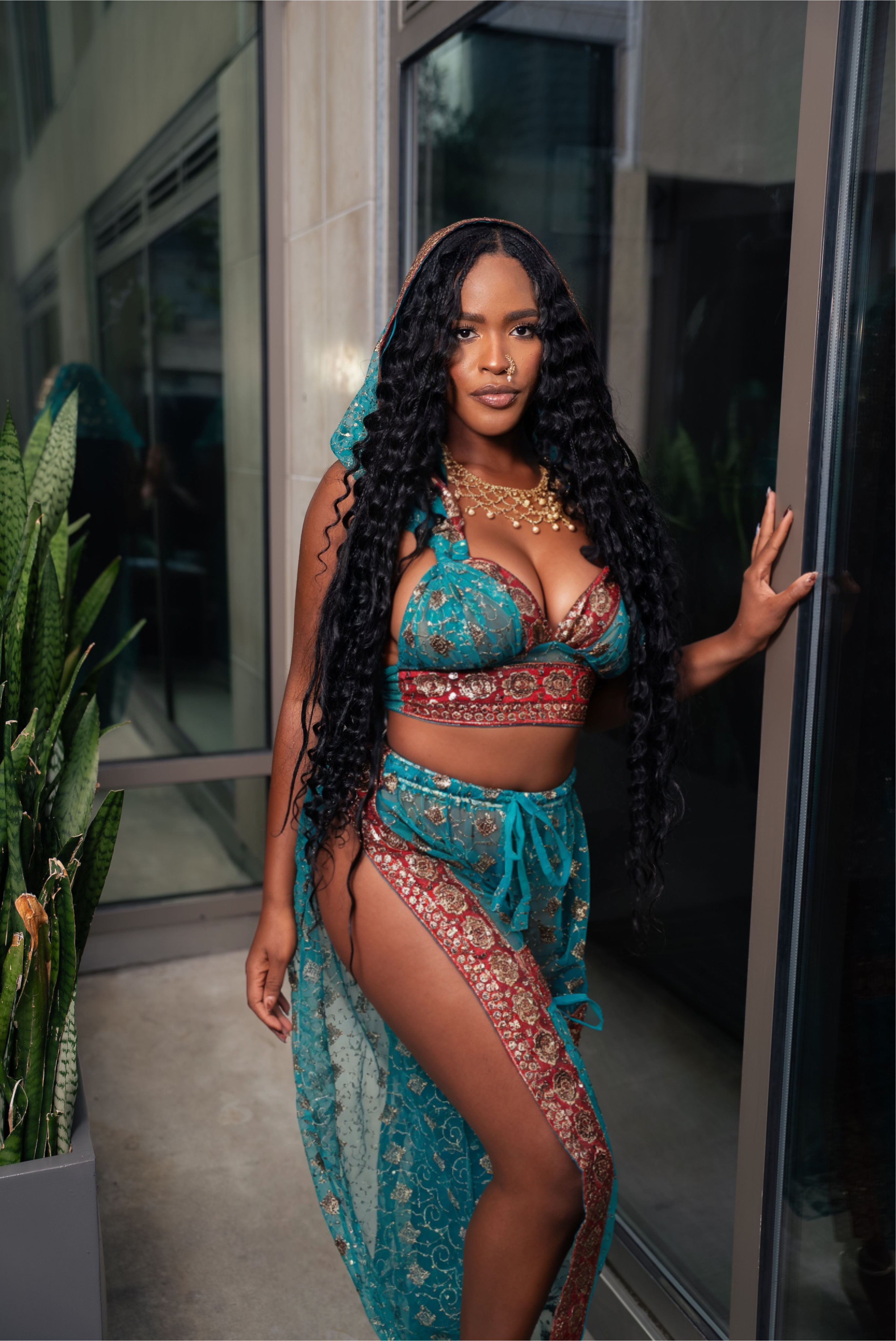 Turquoise lotus Jasmine set