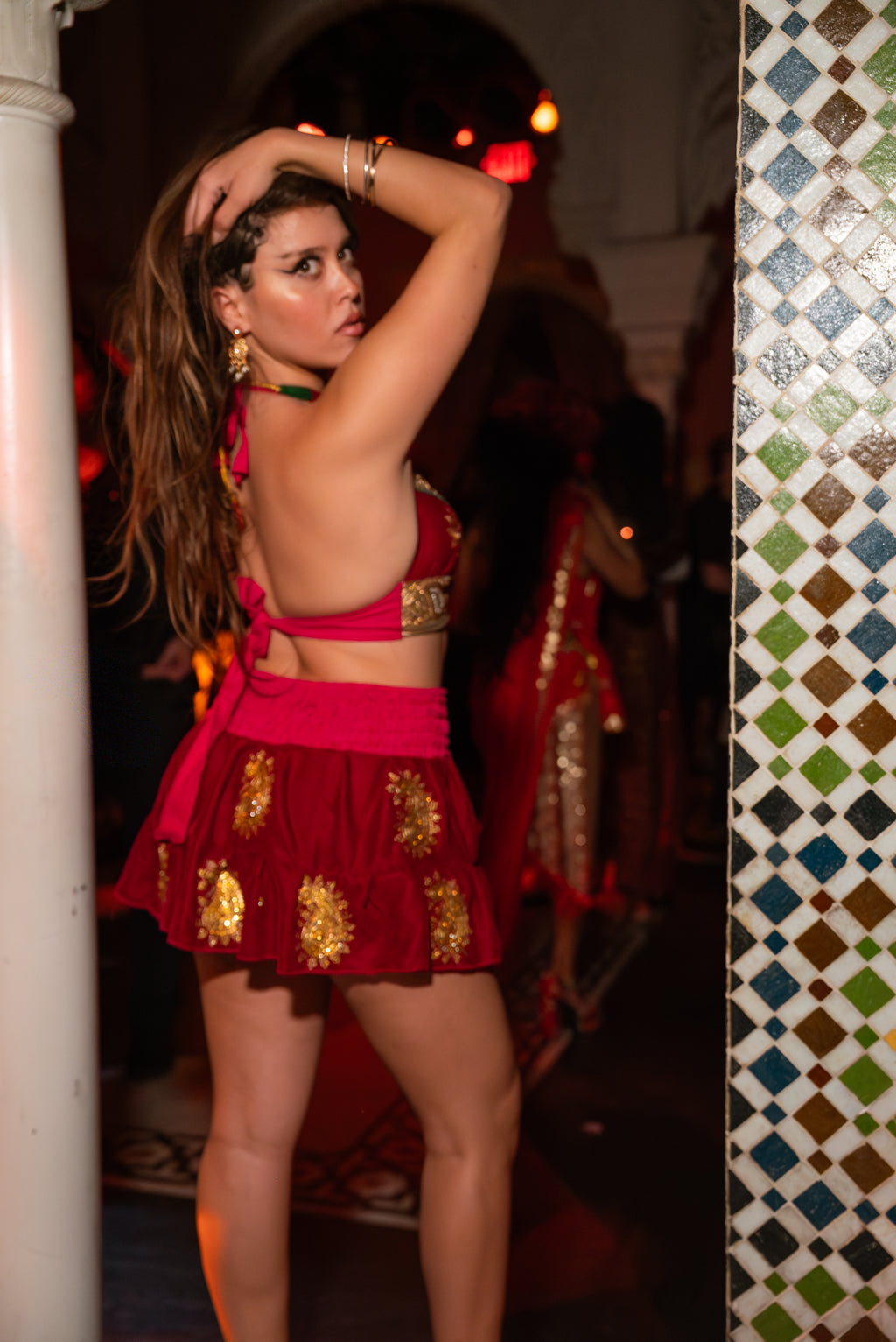 Golden Ruby Mini Gehr Skirt Set