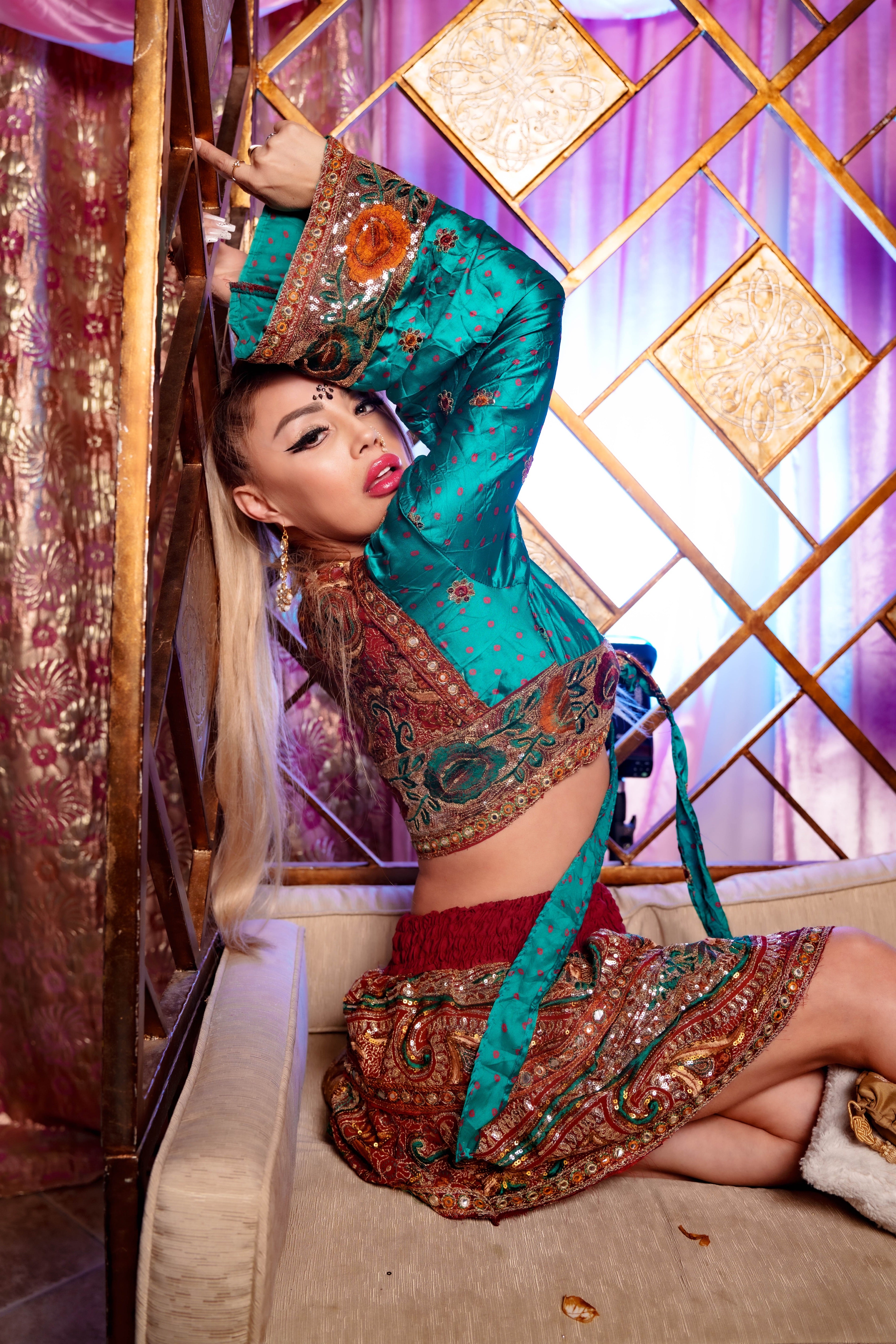 Royal Ocean Mini Gehr Skirt Set