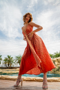 Golden Peach Magic Dress