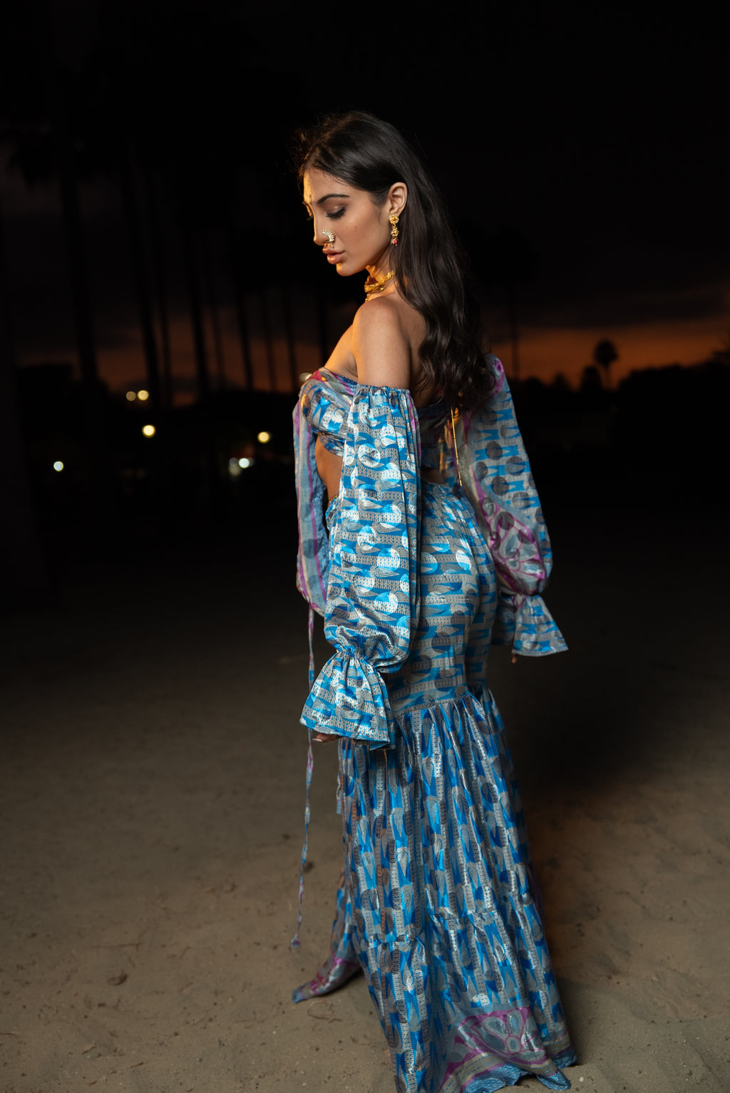 Mermaid princess sharara pants set