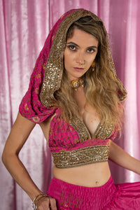 Pink Lotus Bollywood Set