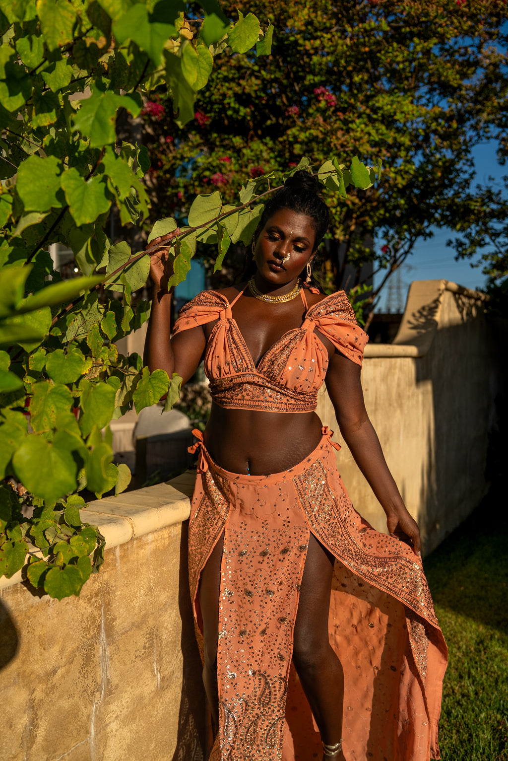 Peach Diamonds Katana Set