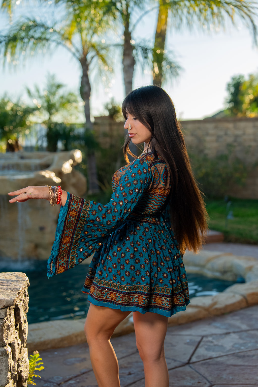 Aztec Azula Mini Babydoll Dress