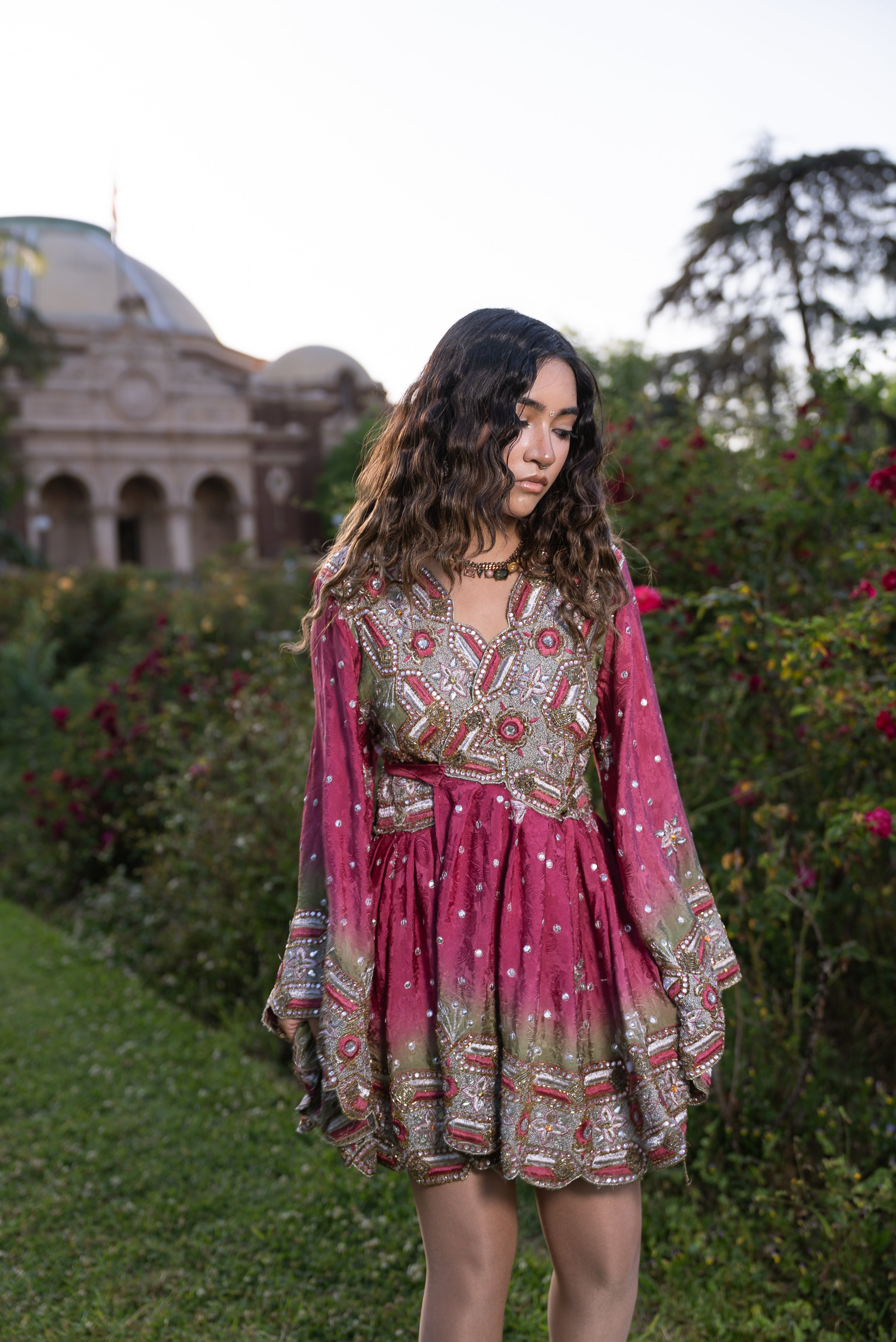 Rose Kulfi Babydoll Dress