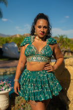 Load image into Gallery viewer, Teal Mermaid Micro Mini skirt set
