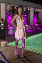 Load image into Gallery viewer, Gold Lotus Mini Magic Dress

