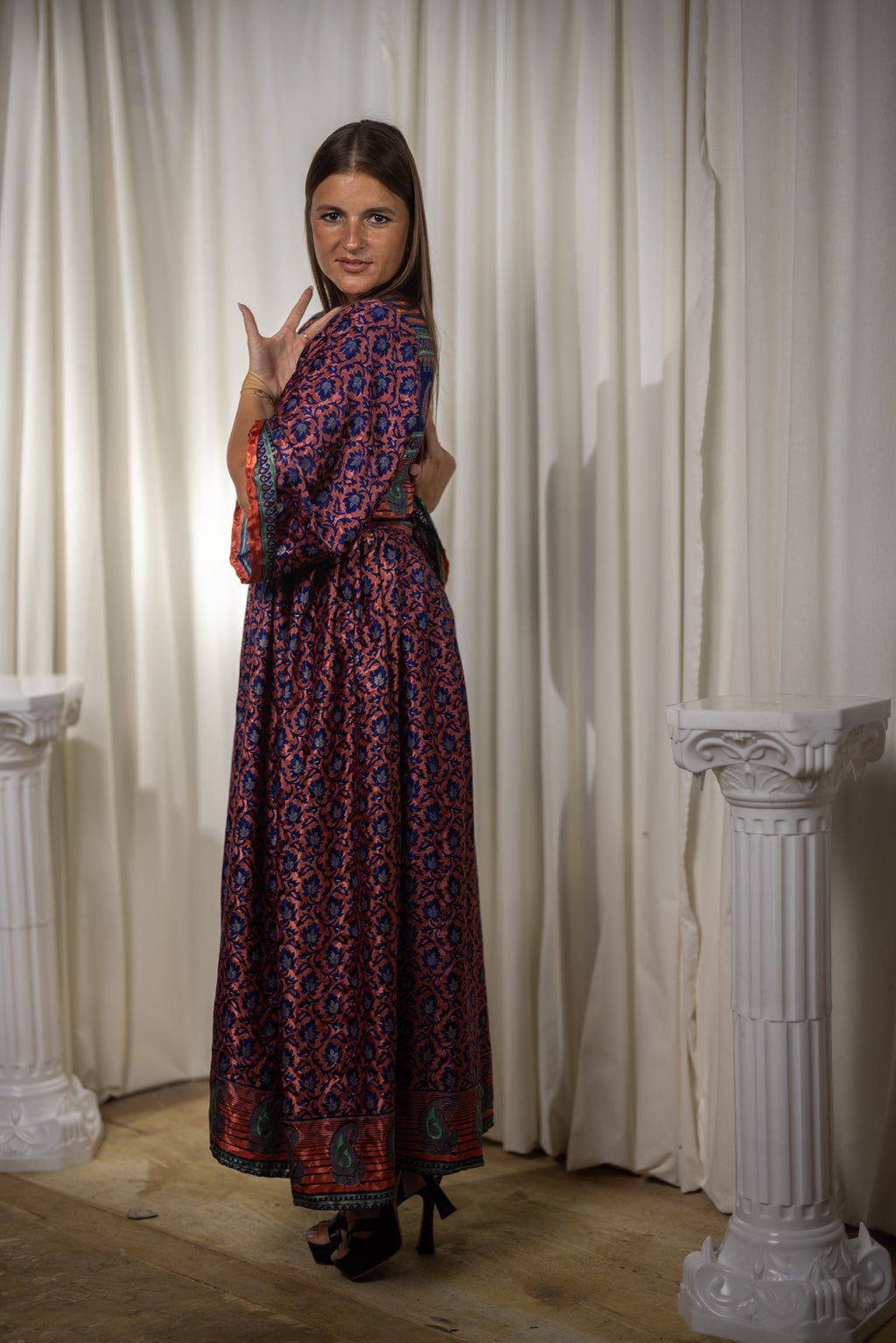 Bohemian Peacock Anarkali Dress