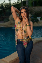 Load image into Gallery viewer, Gold garden pixie wing Top
