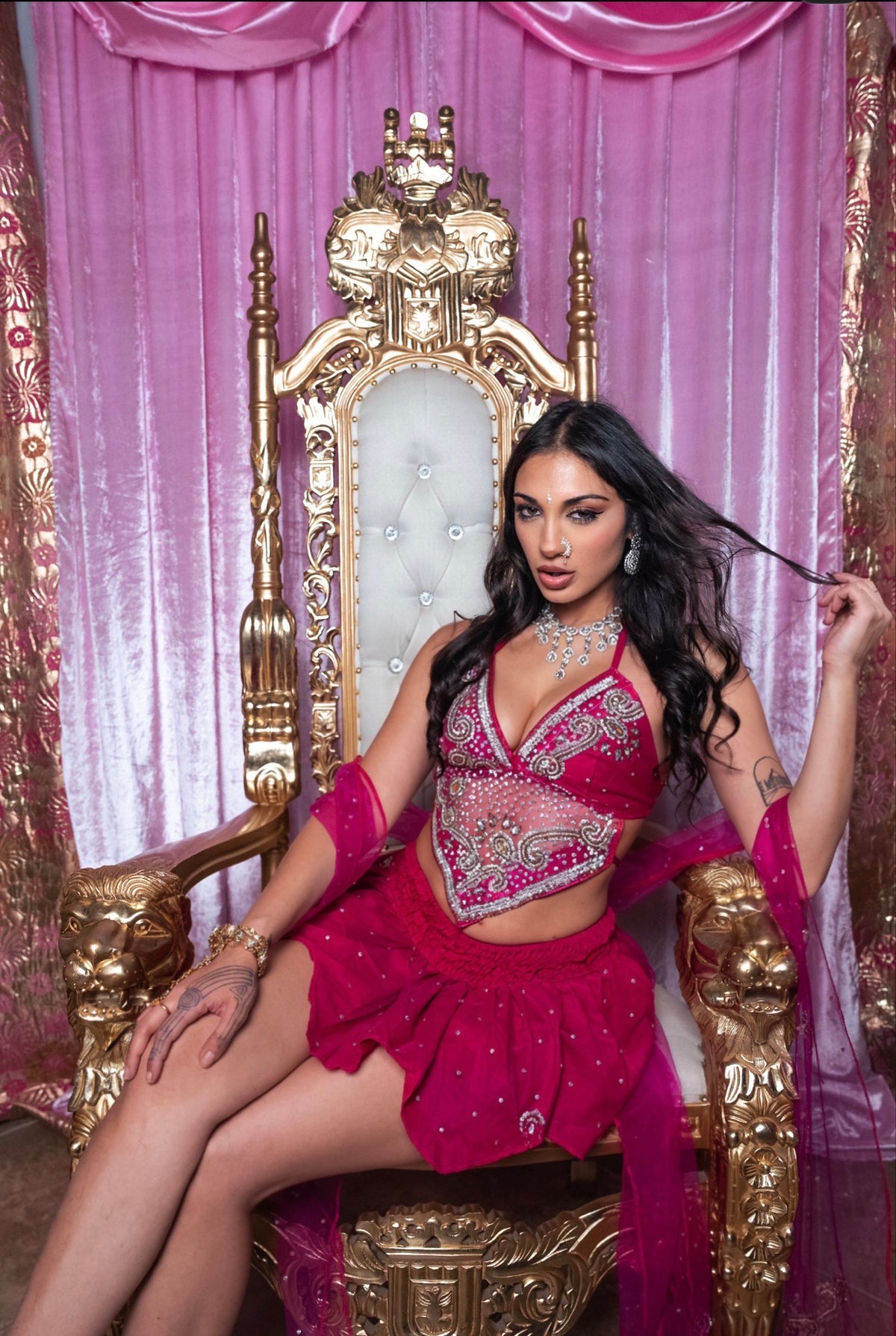 Pink Diamonds Butterfly Set