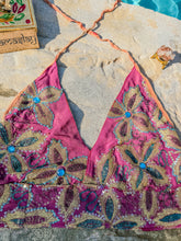 Load image into Gallery viewer, Pink Clovers Halter top
