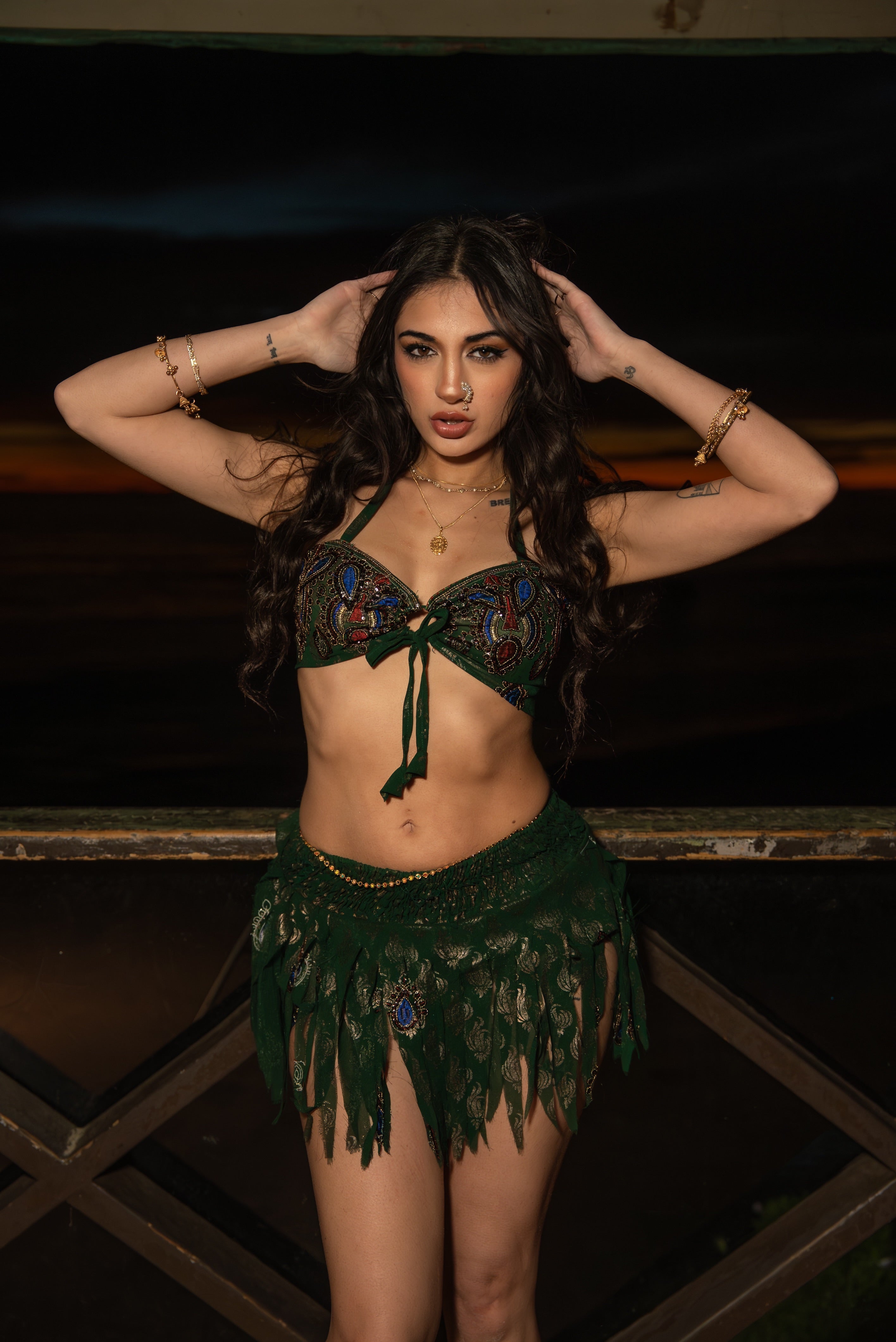 Emerald Jungle skirt set