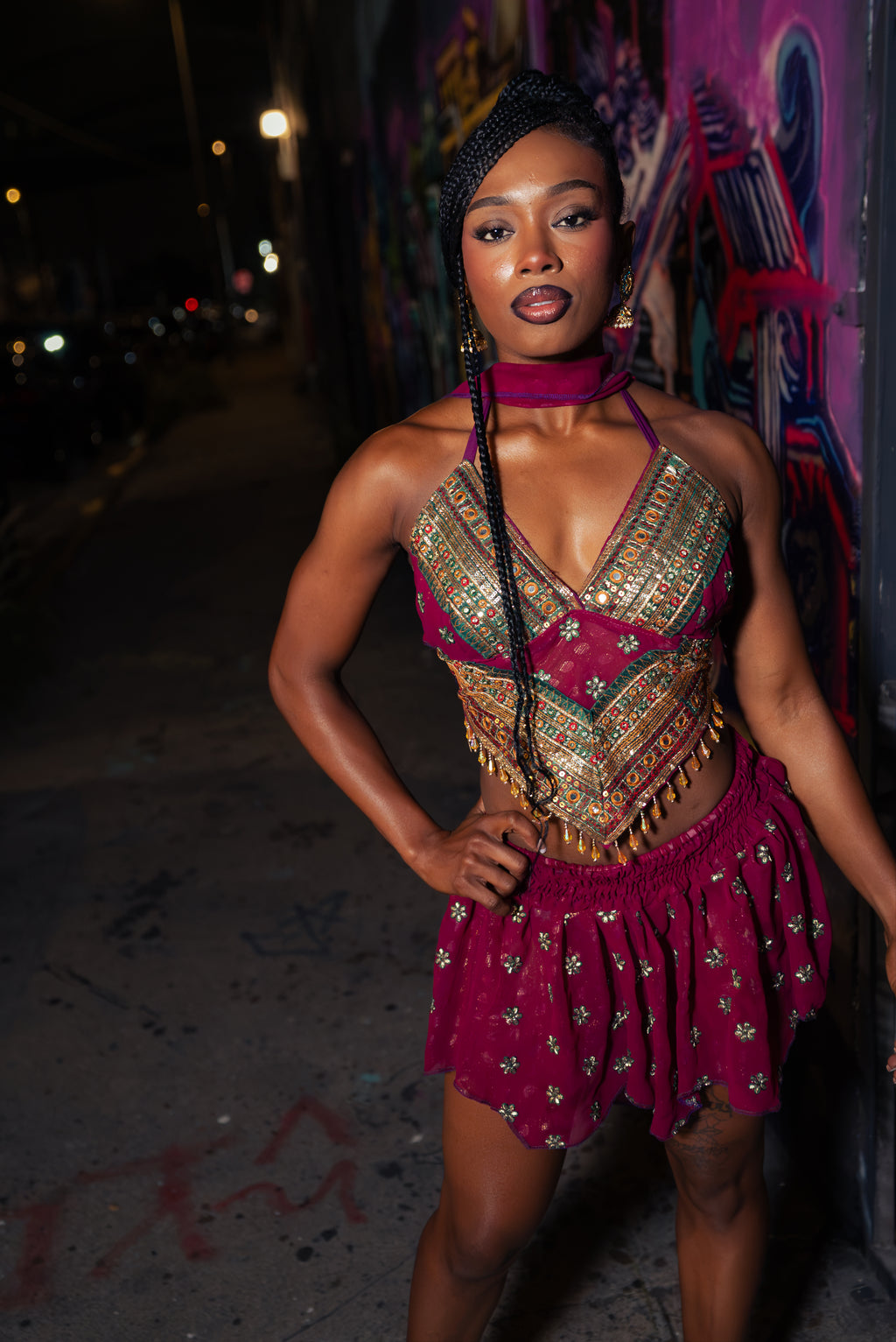 Divinity Rose Lotus Mini Skirt Set