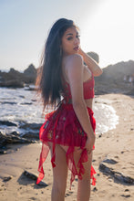 Load image into Gallery viewer, Fire Lotus Ruffle Mini Skirt Set
