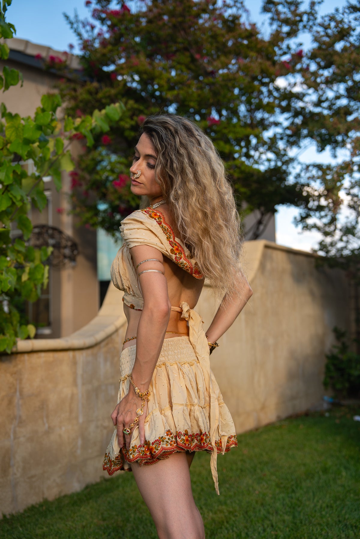 Sahara Rose Micro Mini Gehr Skirt Set