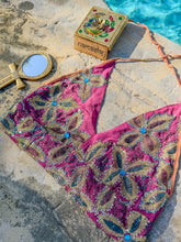 Load image into Gallery viewer, Pink Clovers Halter top
