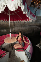 Load image into Gallery viewer, Royal ruby saree pixie wing Top
