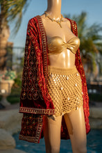 Load image into Gallery viewer, Ruby Excellence Velvet Kimono
